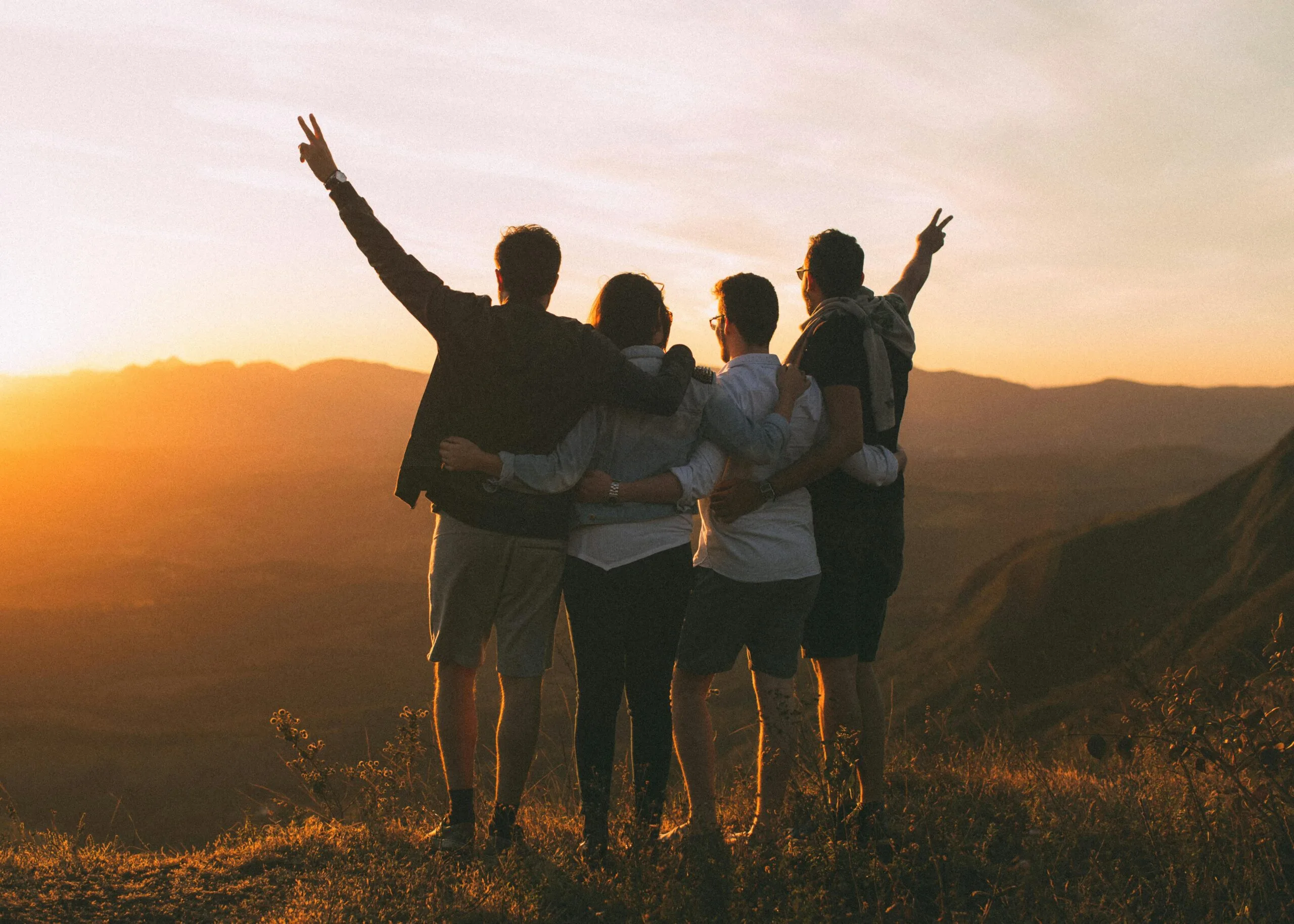 team at sunrise
